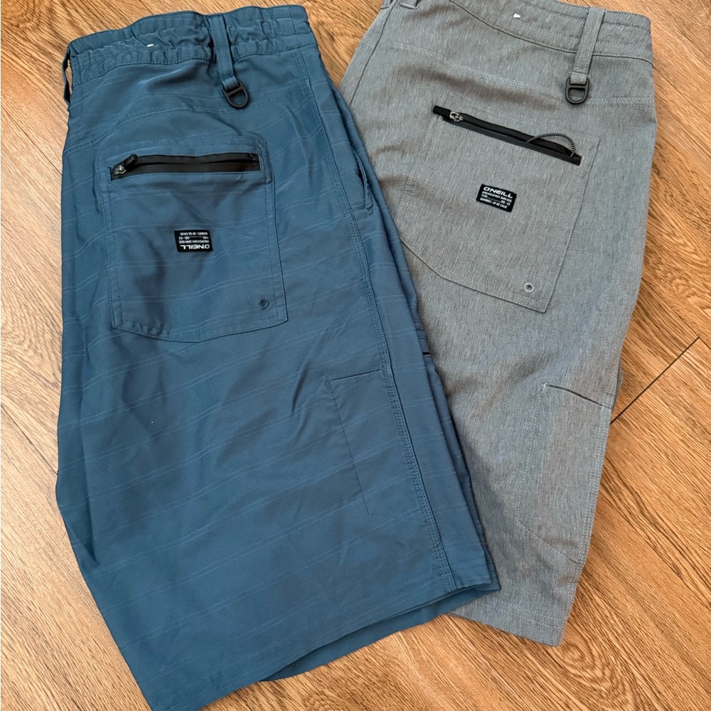 O'Neill Blue and Black Cargo Shorts